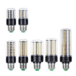 2021 E27 LED 전구 E14 옥수수 램프 110V LED 램프 220V LAMPADA LED 85-265V 28 40 72 108 132 156 189LEDS 에너지 절약 전구