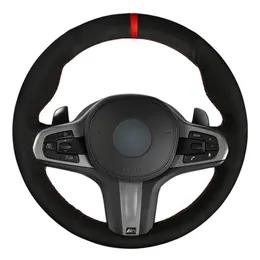 Car Steering Wheel Cover Hand-stitched Soft Black Suede For BMW M Sport G30 G31 G32 G20 G21 G14 G15 G16 X3 G01 X4 G02 X5 G05