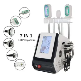 Fat freeze vacuum rf cavitation body shape 360 cryolipolysis fat reduce lipolaser cellulite removal device 3 cryo handles