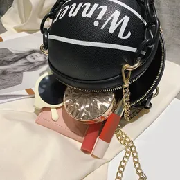 Fashion purse Exquisite Shopping Round Ball Shaped Shoulder Bag Women PU Tote Acrylic Chain Messenger Handbags
