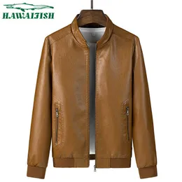 Hawaifish brand men's jackets Korean slim and handsome fashion coat stand collar casual spring autumn jacket motorcycle 211009