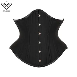 Lace Up Waist Trainer Control Cinchers Women Wide Girdle Back Support Steel Boned Underbust Corset Tops Slimming Reducing Belts H1018
