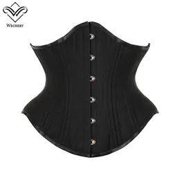 Lace Up Waist Trainer Control Cinchers Women Wide Girdle Back Support Steel Boned Underbust Corset Tops Bantning Reducerande Bälten H1018