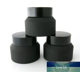 15G 30G 50G Frost Black Glass Cream Jar with Lids White Seal insertion insertice cosmetic packaging cream pot304y