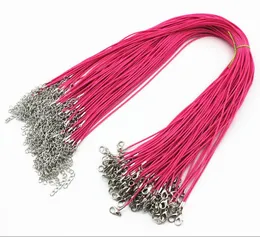 100 sztuk / partia 106Colors New Fashion Soft Velvet Cord Necklaces Łańcuchy z homara Clasy 2,7 ​​mm szerokie ustalenia biżuterii