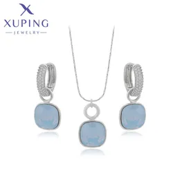 Xuping Jewelry Beliebtes neues Design Kristalle Schmuckset mit Halskette und Ohrringen für Frauen Mädchen Geschenk H1022