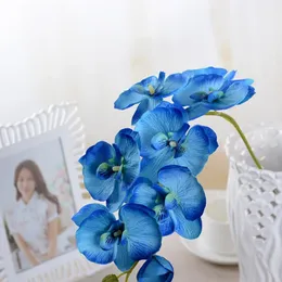 Orchid artificial flower latex flowers organza flowers orquidea artificial orquidea ramo flores artificial orchidee artificielle