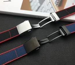 22mm Red Blue Black Nylon Watch Band Watchband For Fit Bre Strap for NAVITIMER WORLD Avenger/navitimer itling