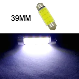 50 adet Beyaz Festoon LED COB Ampüller 39mm Araba Ampul Oto Dome Harita Okuma Plaka Işıkları 12 V