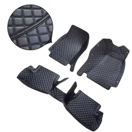 Luxury Surround Car Floor Mats för Audi A6 Estate - Framåt höger Handdrivning Högkvalitativ PU Läder Golvskyddsmatta