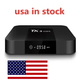 アメリカからアメリカへの船TX3ミニTVボックス2GB RAM 16GB ROM Android 8.1 Amlogic S905W 4K 2.4GHz Wifi