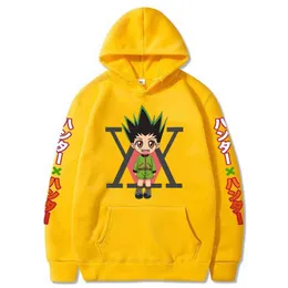 Hot Japanese Anime Haikyuu Hoodies Män Rolig Hunter X Hunter Grafisk Streetwear Fashion Unisex Sweatshirts Man H1227