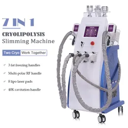 7 in 1 Cryolipolysis Behandeling RF Skin Care Machine Cryo Vacuüm Slimming Lipo Laser Fat Freezing