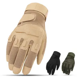 Męskie OPS Specjalne Full Finger Tactical Rękawice Wojskowe Strzelanie Hard Guckle Rękawiczki do jazdy na motocyklu Q0114