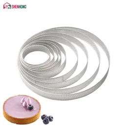 Tartlet Shenhong Formy Francuski Deser Muchse Piece Owoc Pierścień Quiche Cake Mold Lettes Au Citron Tatin Ser 210702