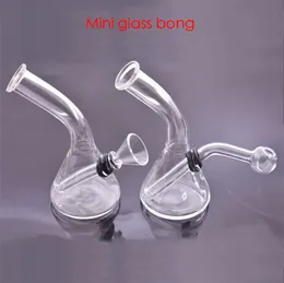 Wholesale Smoking Travel glass oil burner bongs mini pocket cheap water dab rig bong pipe with tobacco dry herb bowl
