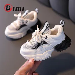 Dimi秋のベビーシューズ幼児の幼児の靴ファッションソフト快適な通気性のある編み物0-3year子供ベビースニーカー210315