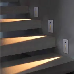 Açık Duvar Lambaları Kapalı Hareket Sensörü LED Merdiven Işık Adım Işıkları 3 W Alüminyum Gömülü Merdiven Lambası Koridor Koridor Gece
