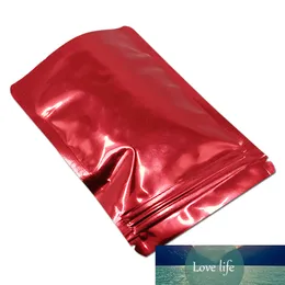 100pcs/działka błyszcząca czerwona aluminiowa torba foliowa samopoko
