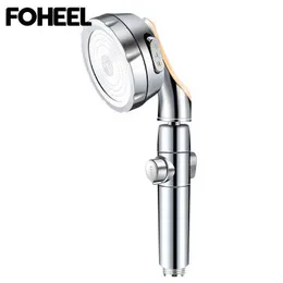 FOHEEL Soffione doccia a getto d'acqua a 3 modalità Soffione doccia filtrato Un pulsante per fermare l'acqua Accessori per il bagno Soffione doccia portatile H1209