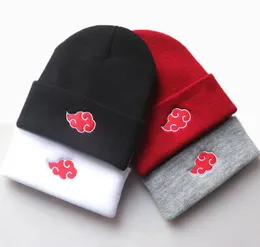 Anime Czapka Beanie Ciepła Dzianina Szydełkowa Kabel Haftowane Czapki Imprezowe Unisex Rybak Mankiet Wełna Swag Czaszka Haftowana Zimowa Czapka Narciarska Czarny Biały Różowy