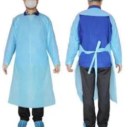 Handskar CPE skyddskläder engångsisoleringsklänningar passar elastiska manschetter anti dammförkläde utomhus
