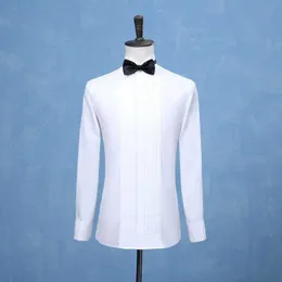 Fashion Groom Tuxedos Man Groomsmen White Black Or Formal Occasion Men Shirts Q190518