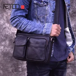 HBP Aetoo Znane marki Prawdziwej Skóry Mężczyźni Torby Casual Business Travel Mens Messenger Torba Vintage Męskie Torby Crossbody Bolsas Mężczyzna