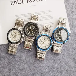Модные брендовые часы Мужчины Мужской многофункциональный стиль металлические стальные кварцевые наручные часы Небольшие циферблаты могут работать GA46
