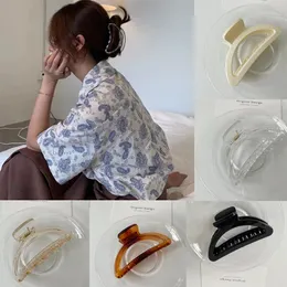 Woman Retro Transparent Hair Claws Hairpins Girls Fashion Hairgrip Hair Accessories Crab Barrettes Hairclip Headwear