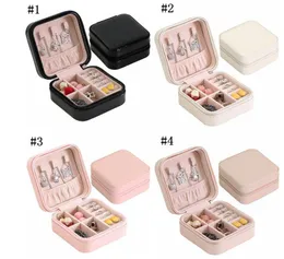Storage Box Travel Jewelry Boxes Organizer PU Leather Display Storage Case Necklace Earrings Rings Jewelry Holder Gift Case Boxes #181