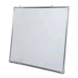 Magnetic whiteboard skrivbord Enkel sida med penna Radera magneter Knappar för kontorsskola 50x35cm Aluminiumlegeringsram 210312