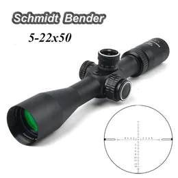 Schmidt Bender 5-22x50 FFP Tactical Riflescope Optic Long Eye Relief Rifle Scope Hunting Scopes Sniper Sight