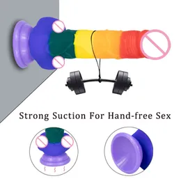 NXY Falli colorati in silicone Dildo anale Dio Gode Consolador Pene Bdsm Giocattolo del sesso Strapon Godemichet Jouet Sexuel Sexshop Adulti Erotici Lesbiche 1120