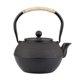 UPORS Cast Iron Teapot 600/800 / 1200 ml Japansk kruka med rostfritt stål Infuser vattenkokare för kokande vatten Oolong 210813