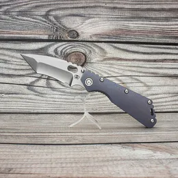 EVIL EYES Custom Folding Knife SMF #53 Blue Practical Titanium Handle 100% High Hardness M390 Blade Strong Outdoor Equipment Tactical Tools Camping EDC Hunting Knives