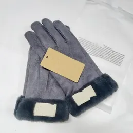 高品質の冬の革の手袋とウールのタッチスクリーンのウサギの毛皮の冷たい耐性のある暖かいシープスキン指