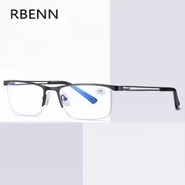 RBenn 2020 Nowa metalowa rama Anti czytanie Okulary Mężczyźni Blue Light Blokowanie Presbyopia Komputer Glasses +0.75 1,75 2.25