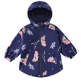 LZH Baby Girls Jacket Spring s For Coat Long Sleeve Dinosaur Kids Windbreaker Boys Clothes Children 211011