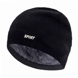 Skullies Beanies Men Winter Hats For Wome Knitted Hat Skull Cap Fur Gorras Bonnet Sport Male Warm Thick Ski Homme Beanie Hat Cap Y21111