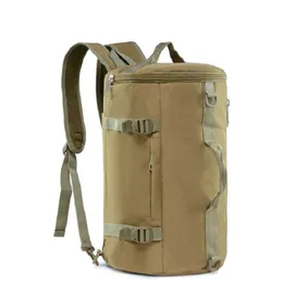 Bolsas al aire libre Deportes Camuflaje Mochila Militar Fan's Doble Hombro Bolsa de cubo portátil Táctico