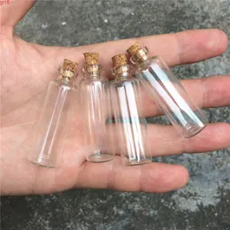 16 * 50 * 6mm 5ml Mini Clear Glasflaskor med kork Små flaskor burkar Containers Söt Wishing Bottle 100pcs / Lotgood Qty