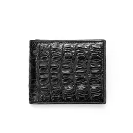 Wallets Tail Bone Crocodile Skin Wallet Carteira Masculina Business Men Billetera Hombre Luxury Bolso Designer Classic Purse Mens Purses