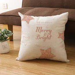 Almofada/travesseiro decorativo Modern Linen Cushion Capa travesseiro de natal Coussin Capas de Kussens Woondecoratie Caso 45x45cm Decoração em casa