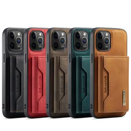 Phone Cases M2 is for For iPhone Mini 13pro 12 Pro 12pro 11 11pro X Xs max Xr multi-function card cases leather strong magnetic pair suction wallet case