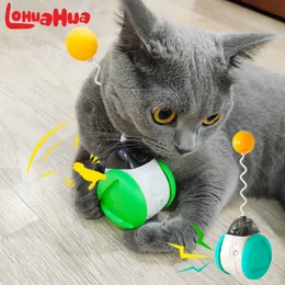 Squeaky Tumbler Toy for Cats Kitten With Bird Calling Interactive Swing Chasing Cat Toy With Catnip Pet Products Drop 210929