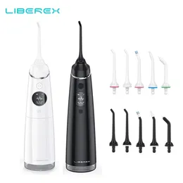 Liberex Oral Irrigator Su Flosser Taşınabilir Akülü Diş USB Şarj Edilebilir IPX7 Su Geçirmez 4 Mod Diş Temizleyici 220222