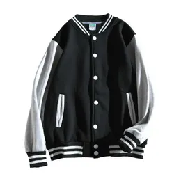 2020 New Men Baseball Jacket Single Breasted Patchwork Casual Baseball Uniform Coat Male Jaqueta Masculino Thick Bomber Jacket X0621