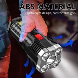 Taschenlampen Taschenlampen 1200 mAh Super Helle Multifunktions Wasserdicht Langstrecken-Spotlight USB COB Für Outdoor Angeln/Camping