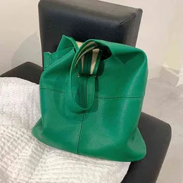 Duże miękkie skórzane torby na ramię dla kobiet 2021 Hit Torebka Projektant mody Proste torebki Damskie duże pojemności